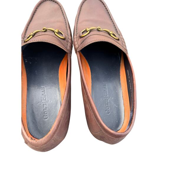 Cole Haan Ascot Horse Bit Men's 11 Tan Brown Leather Loafers Preppy Old Money - Picture 4 of 6